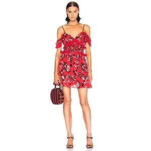 self-portrait cold shoulder mini dress